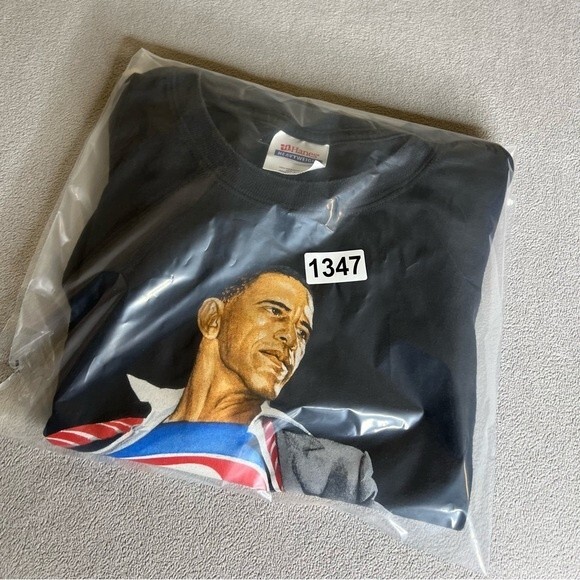 2008 Alex Ross Barack Obama superman superhero Chicago Size L - Picture 16 of 16